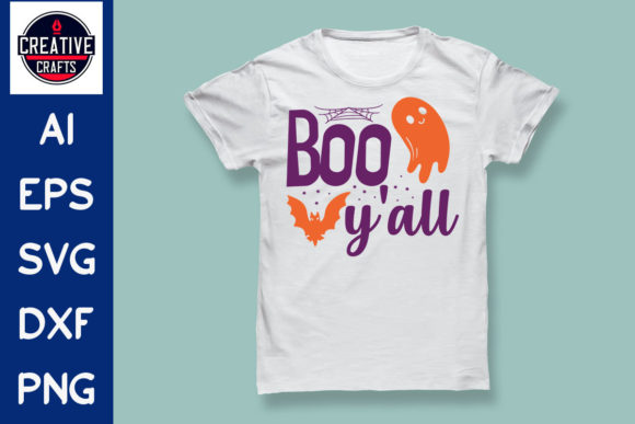 Halloween SVG Design T-Shirt Boo for Crafts and Graphics