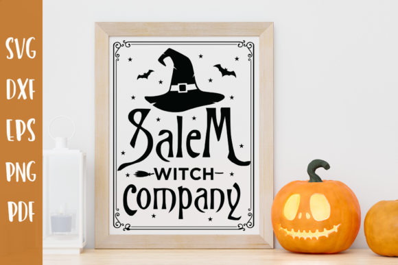 Salem Witch Company Halloween Sign SVG for Crafts and Graphics
