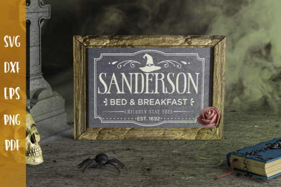 Sanderson Bed Breakfast Halloween SVG for Graphics and Crafts