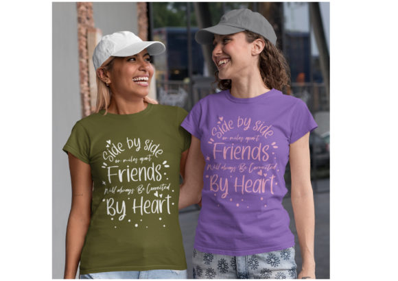 Side by Side or Miles Apart Friendship Graphics for Crafts