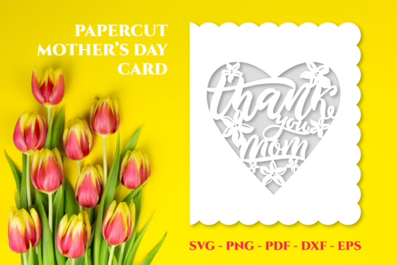 Thank You Mom SVG Graphic for Crafts and Website Design