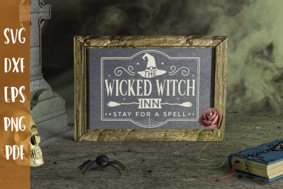 The Wicked Witch Inn Stay for a Spell: A Halloween Graphic Design Asset