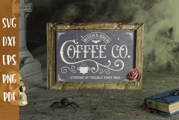 Witch s Brew Coffee Co Halloween SVG for Crafts and Graphics