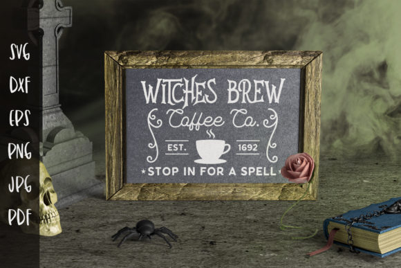 Witches Brew Coffee Co - Halloween SVG for Crafts and Graphics