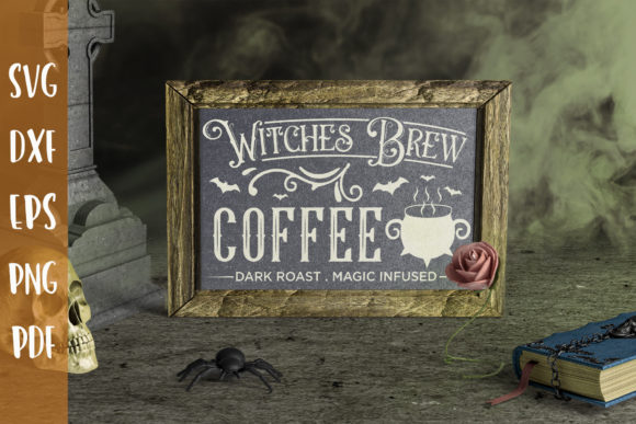 Witches Brew Coffee Halloween SVG for Crafts and Graphics